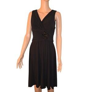 Jessica Howard Evenings Black Dress Sleeveless Party‎ Cocktail Petite 4P